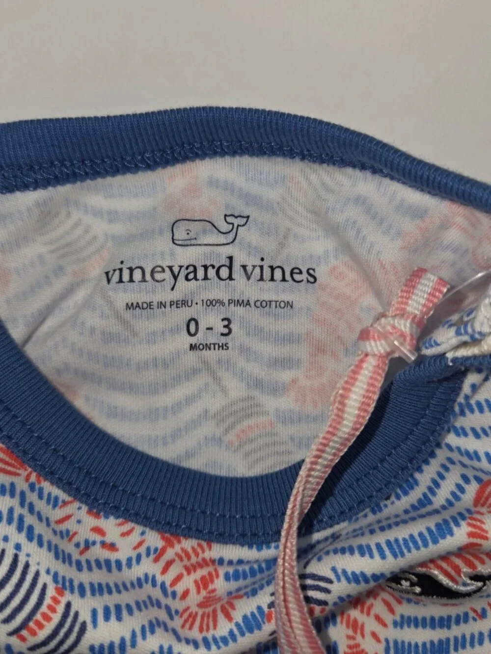Vineyard Vines Lobster Buoys Onesie, Size 0-3 Months, NWT
